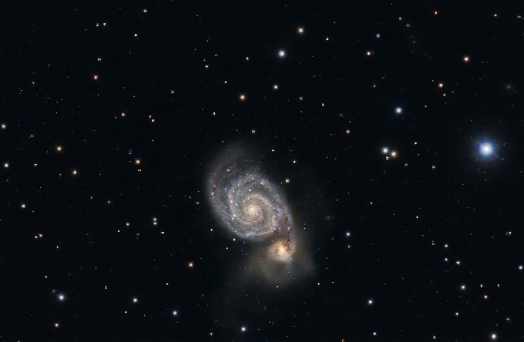M51, the Whirlpool Galaxy, with its companion NGC 5195